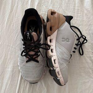 On Running Black and Pink Athletic Shoes